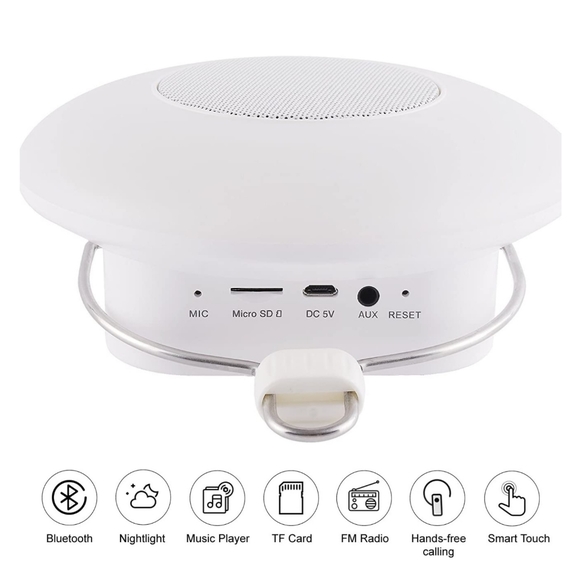 Bluetooth Portable Mountable Speaker w/FM Radio, TF Card, Mic, and LED Light - Picture 2 of 4